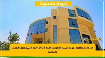 الدرجات المطلوبة.. موعد تنسيق الدبلومات الفنية 2025 والحد الأدنى للقبول بالكليات والمعاهد
